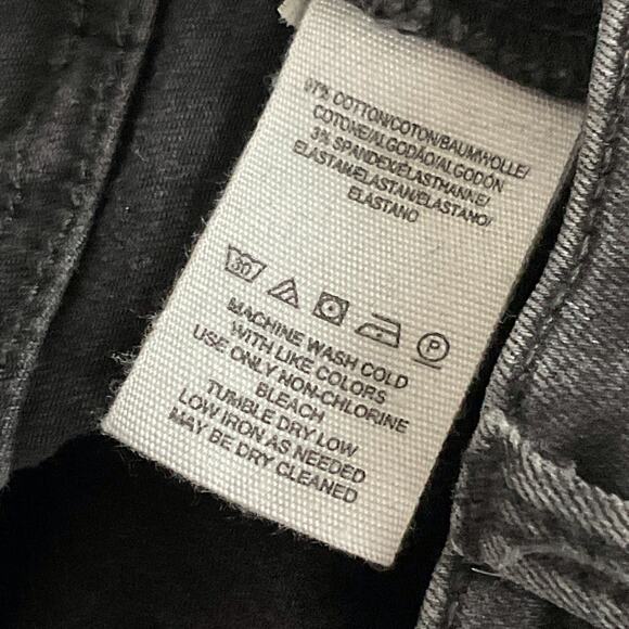 FREE PEOPLE Long Lean Black Subdued Camo High Waist Rise Jeans Skinny 27 Gorp - Picture 11 of 15